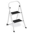thumbnail image 1 of SONGMICS Step Ladder, 2-Step Ladder, Folding Ladder, Safety Lock, Space-Saving Storage, Holds up to 330 lb, Cloud White, 1 of 6