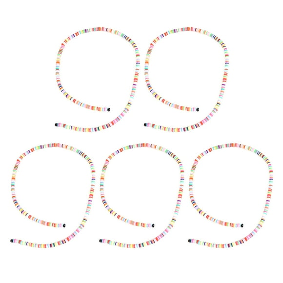 5 Packs Perles Intercalaires en Argile Polymère 4mm Perles Rondes Plates Accessoires de Bijoux DIY pour Bracelet Collier (Environ 350 Pcs/pack)
