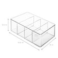 thumbnail image 4 of Sorbus Clear Plastic Storage Bins with Dividers - Organize Tea Bags, Spices, Seasonings, Drink Packets, Oatmeal - Snack Storage & Display Containers for Kitchen & Pantry- 2 Pack, 4 of 6