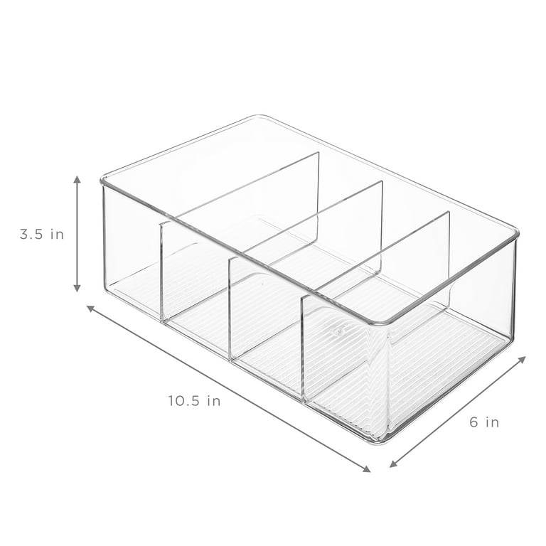 Cabinet-Depth Pantry Bins with Divider Case of 6