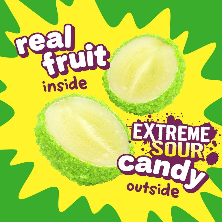 Fruit Riot! Warheads Extreme Sour Candy Grapes, 8oz Frozen Bites, Gluten-Free