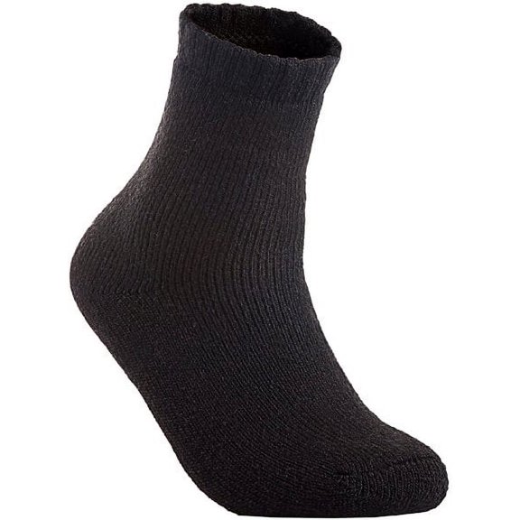 Lian LifeStyle Men's 1 Pair Extra Thick Wool Socks Solid(Black)