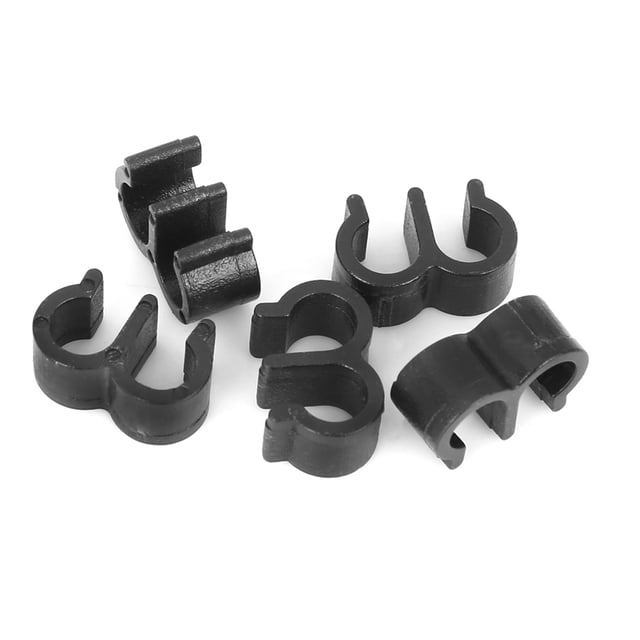 5uds Coche Plástico Sujetadores Aceite Tubo Clip Retenedor Soporte Abrazadera Negro