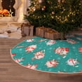 thumbnail image 4 of Salouo Funny Christmas Deer Christmas Tree Skirt 36" Farmhouse Christmas Decorations Snowman Xmas Tree Skirt Tree Mat for Holiday Party Decor, 4 of 8