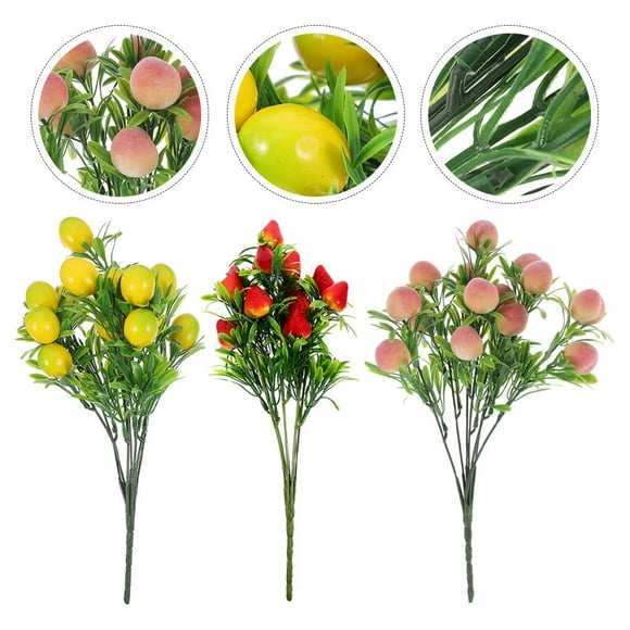 FOLOYORI 3Ud Plantas Artificiales De Con Ramas Para Adorno De Hogar Y Restaurante