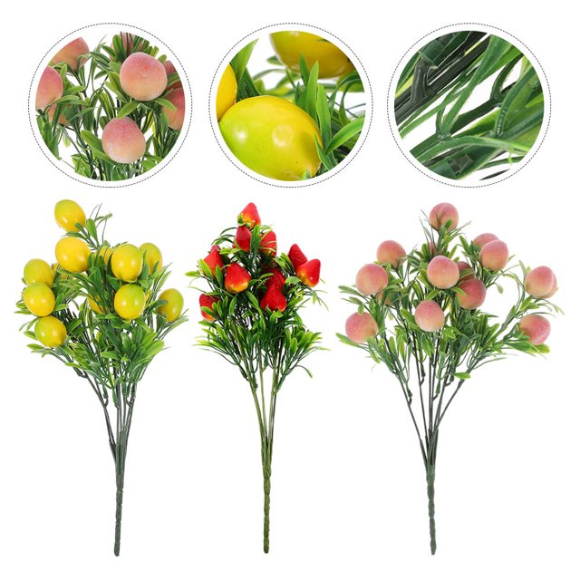 FOLOYORI 3Ud Plantas Artificiales De Con Ramas Para Adorno De Hogar Y Restaurante