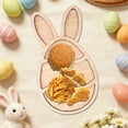 thumbnail image 5 of Taicans Easter Bunny Snack Tray with Divided Compartments,10.83x6.5in Dessert Plates for Fruit Baby Food,Easter Party Serving Platter Rabbit Egg Shapes Farmhouse Decor,Gift for Housewarming, 5 of 5