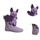 thumbnail image 5 of Calcetines de punto de animales, calcetines de punto gruesos para mujeres y adultos, originales hechos a mano Murciélago morado, 5 of 7