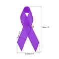 thumbnail image 2 of Unique Bargains Ribbon Pins, 100Pcs Purple Awareness Ribbon Satin with Safety Pins, 2 of 7