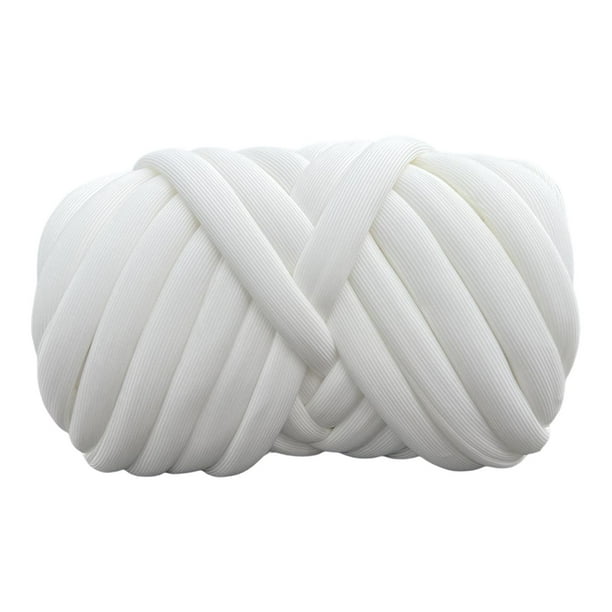Hilo Grueso de Poliéster Sunnimix Hilo Tubular Jumbo 500 g Hilo Grueso Voluminoso Blanco