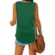 thumbnail image 4 of Camisetas sin mangas para mujer, cuello en V, color sólido básico, casual, fluido, verano, sin mangas Fokelyi WRHS-245-2, 4 of 5