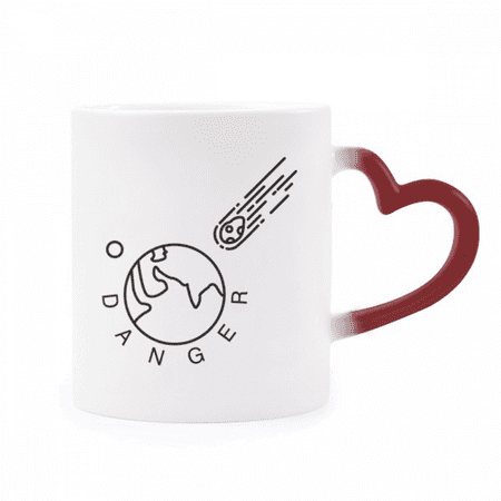 

Impact Danger Earth Meteorites Heat Sensitive Mug Red Color Changing Stoneware Cup