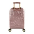 thumbnail image 6 of Disney Minnie Mouse 20 Inch Carry On Rolling Luggage, Rose Gold Hardshell Spinner Suitcase with 8 Wheels, Retractable Handle, Valet Straps & Zippered Packing Curtain, Expandable, Officially Licensed, 6 of 7