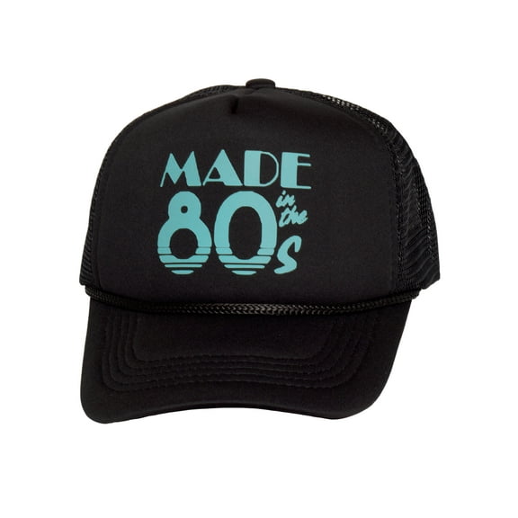 Top Headwear Men's Made In The 80's Trucker Hat - Snapback Throwback Cap Black