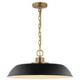 thumbnail image 2 of 60/7484 Nuvo Lighting Colony - 1 Light Medium Pendant In Mid-Century Modern Style-8.13 Inches Tall and 19.88 Inches Wide-Matte Black/Burnished Brass, 2 of 4