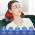 thumbnail image 2 of Shiatsu Massage Cushion, 8 Massage Nodes, Electric Neck Massager with 15 Minute Timer & 3 Speeds, Back Massager with Heating Function, Multi-Use for H, 2 of 5