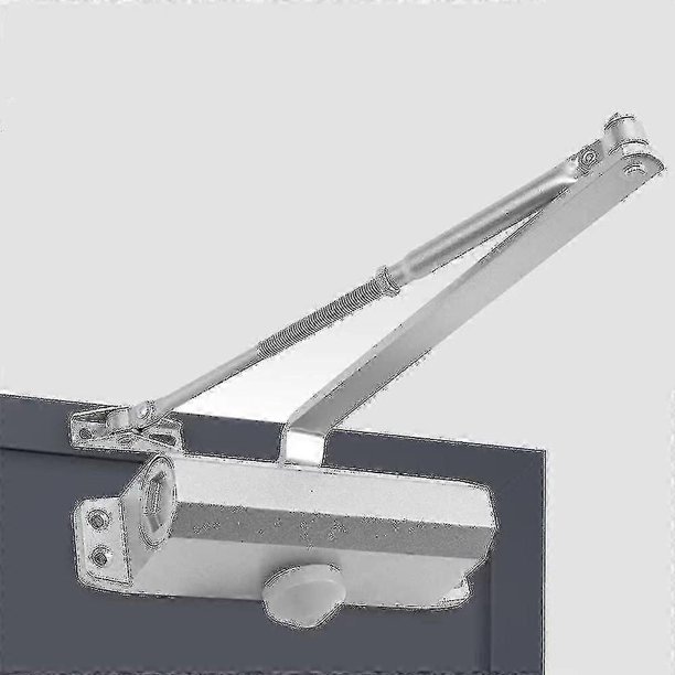 Hydraulic Door Closer with Adjustable Hold Open Device, Commercial Residential 45-65kg Capacity Aluminum Alloy Silent Closing