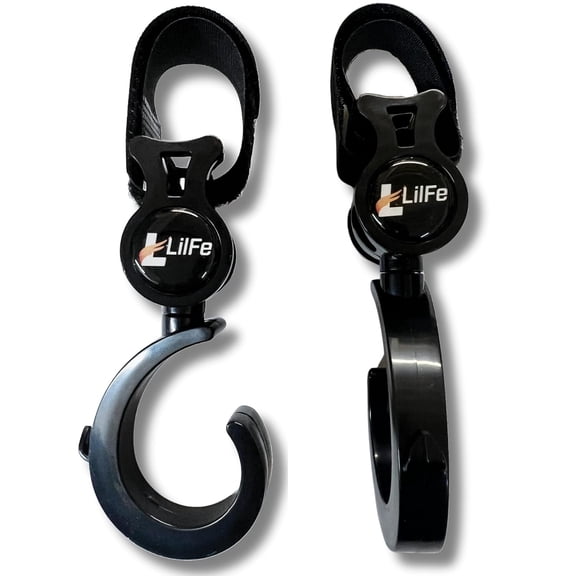 Baby Stroller Hooks for Hanging, Multipurpose Stroller Straps with Durable Stylish Clips for Diaper Bags, Perfect Mummy Hook for Stroller, Walker and Shopping- 2 pcs