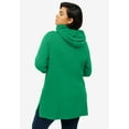 thumbnail image 2 of Ellos Women's Plus Size Zip-Front Hoodie With Zip Pockets French Terry Long Oversized Jacket, 2 of 3