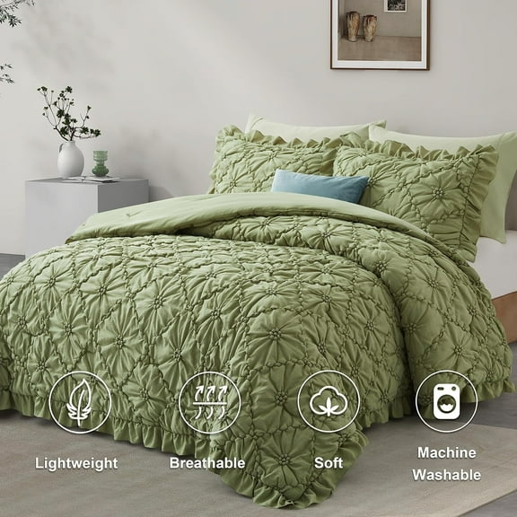 Queen Size Comforter Sets, Green Bedding Comforter Set