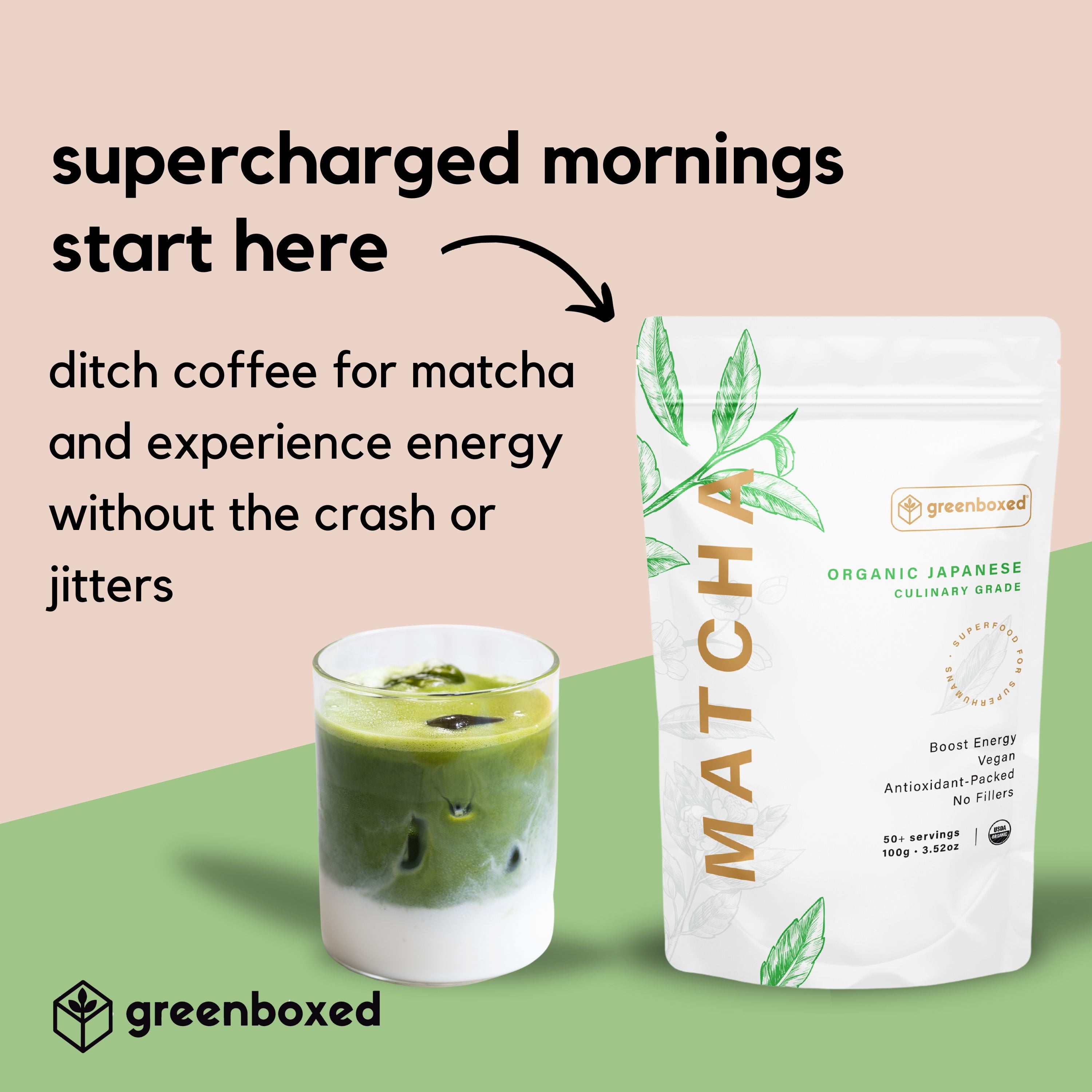 Greenboxed Organic Japanese Matcha Culinary Grade Green Tea Powder, 3.52 oz