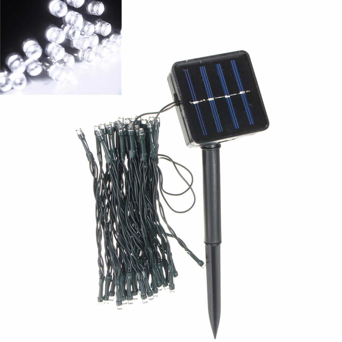 17ft 1 5w 2v 50 Led String Lights Outdoor Solar Lamp Patio Decoration On Off Switch For Living Room Bedroom