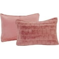 thumbnail image 5 of Elegant Comfort Luxurious Fluffy 3-Piece Faux Rabbit Fur Comforter Set - All Season Warm Down Alternative - Ultra Soft, Plush Micro-Mink 3PC Bedding Set with Matching Shams, Twin, Dusty Rose, 5 of 5