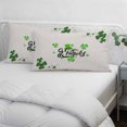 thumbnail image 3 of Happy St. Patrick's Day Pillow Covers, Linen Long Throw Pillow Case, Lucky Shamrocks Grass Hats Holiday Pillow Protector Decorative Cushion Cover for Living Room/Bedroom 16" x 24", 3 of 8