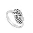 thumbnail image 4 of Criss Cross Tree Leaf Infinity Design Ring .925 Sterling Silver Band Jewelry Female Male Size 8, 4 of 4