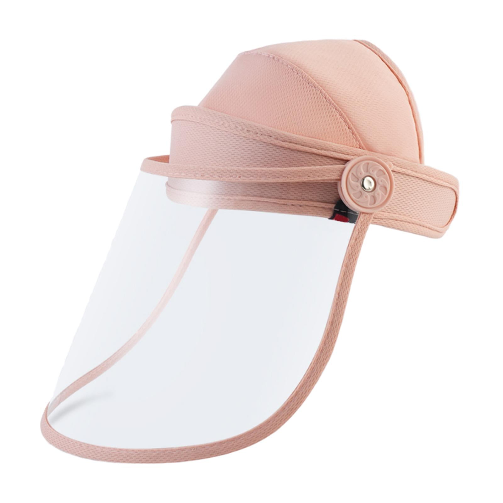 koolsoo Face Cover Face Reusable Women Men Clear Visor Full Face Guard for Weeds Whacking Kitchen Cycling Working Pink