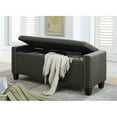 thumbnail image 2 of ACME Banc de Rangement Kelly en Lin Olive Foncé, 2 of 2