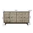 thumbnail image 4 of YesFashion 59.84" Buffet Cabinet, Sideboard Buffet Cabinet with Metal Handles, Solid Wood Legs Sideboard Console Table for Living Room, Dining Room, Bedroom, 4 of 9