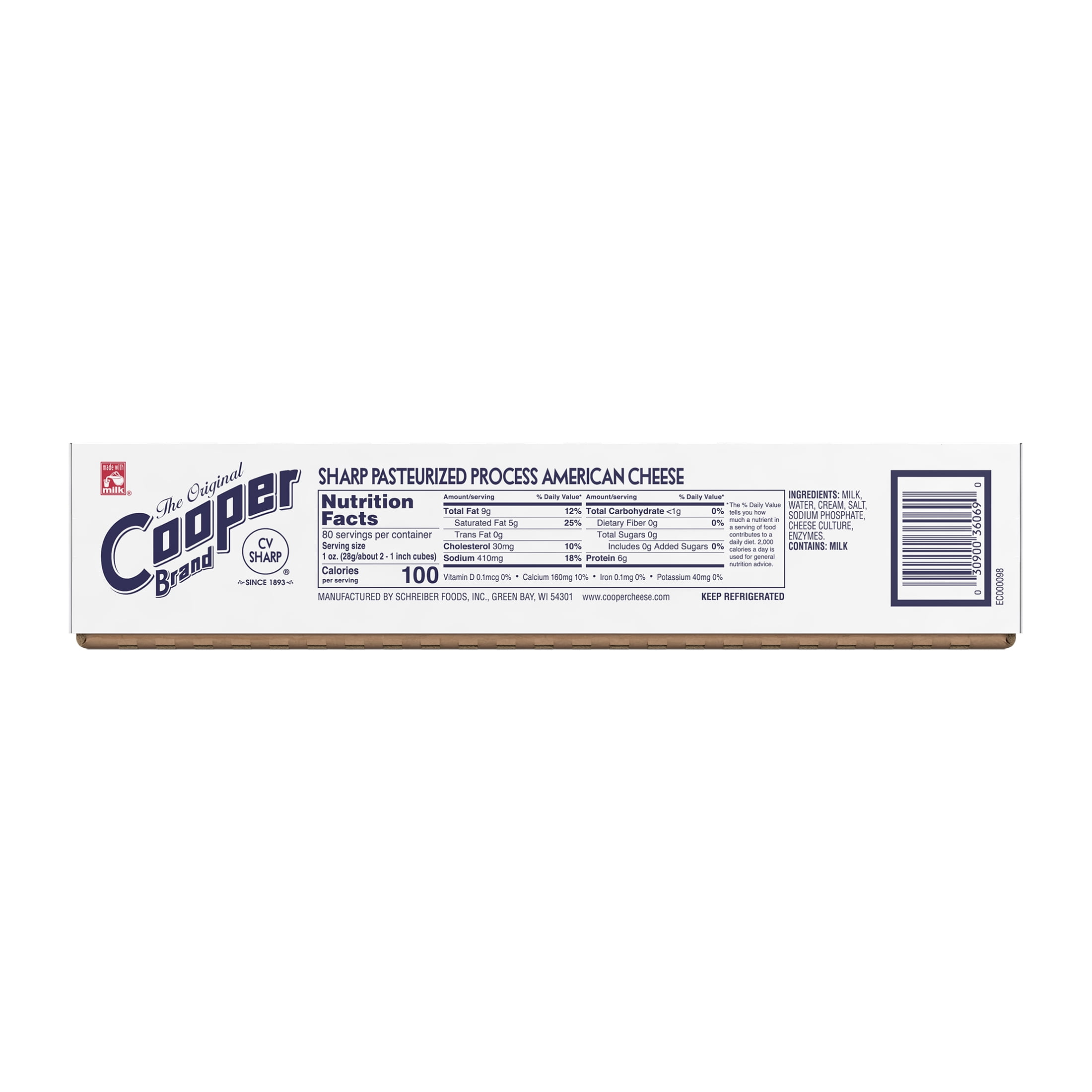 Cooper Sharp American Cheese, Deli-Sliced Cheese to Order