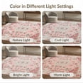 thumbnail image 7 of ODIKA Pink Vintage Throw Scrolling Botanical Border Variegated Entryway Low Profile Flatwoven for Great Room, Indoor Open Concept, Large Living, 7 of 7