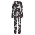 thumbnail image 5 of Kuromi And My Melody Unisex Onesie Pajamas Zipper Jumpsuit Hooded One Piece Sleepwear for Family Mens Womens, 5 of 8