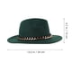 thumbnail image 5 of 1 UNID Cadena con estilo Flat Brim Hat Elegante Cadena de Jazz Sombrero Simple Sombrero de fieltro, 5 of 5