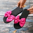thumbnail image 5 of Censtreet Women's Bow Flat Sandals Dressy Open Toe Sandals Comfortable Slip On Slide Sandals, 5 of 5