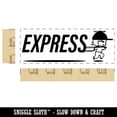 thumbnail image 2 of Express Mail Service Expedited Running Person Self-Inking Rubber Stamp Ink Stamper for Business Office - Pink Ink - Large 2-2/4 Inch, 2 of 7