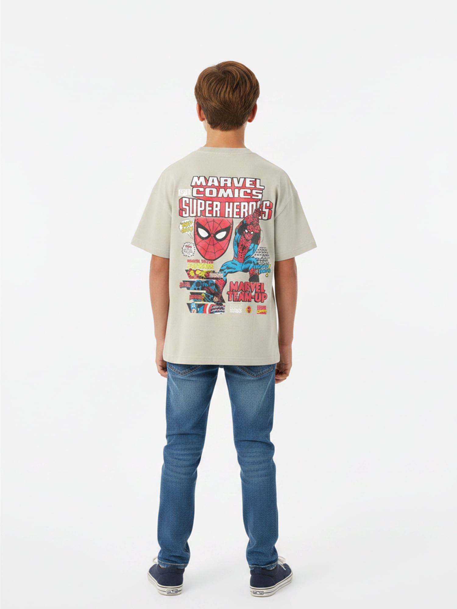 Spider-Man, Boys' Relaxed Graphic T-Shirt, Comic Spidey, Sizes 4-18