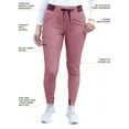 thumbnail image 3 of Adar Pro Heather Scrubs For Women - Ultimate Yoga Jogger Scrub Pants, 3 of 7