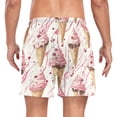 thumbnail image 2 of FORMRS Mens Swim Trunks Mesh Liner Quick Dry Casual Beach Board Shorts with Pockets, Sizes S-2XL, Pink Ice Cream Pattern, 2 of 9