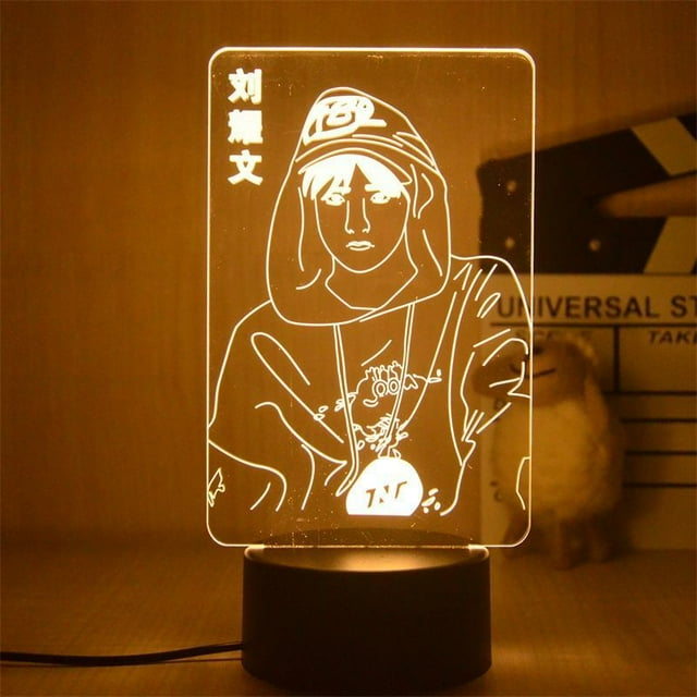 Luz nocturna LED 3D que cambia de color para niños, tiendas de campaña, lirios y wens