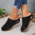 thumbnail image 2 of Clogs for Women with Rubber Sole And Distressed Faux Upper, Mule Slippers, 1 Pc, 2 of 9