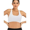 thumbnail image 2 of Womens Meduim Impact Sports Bras Criss Cross Back Sexy Running Bra Workout Running Crop Tops Longline Yoga Bra, 2 of 7