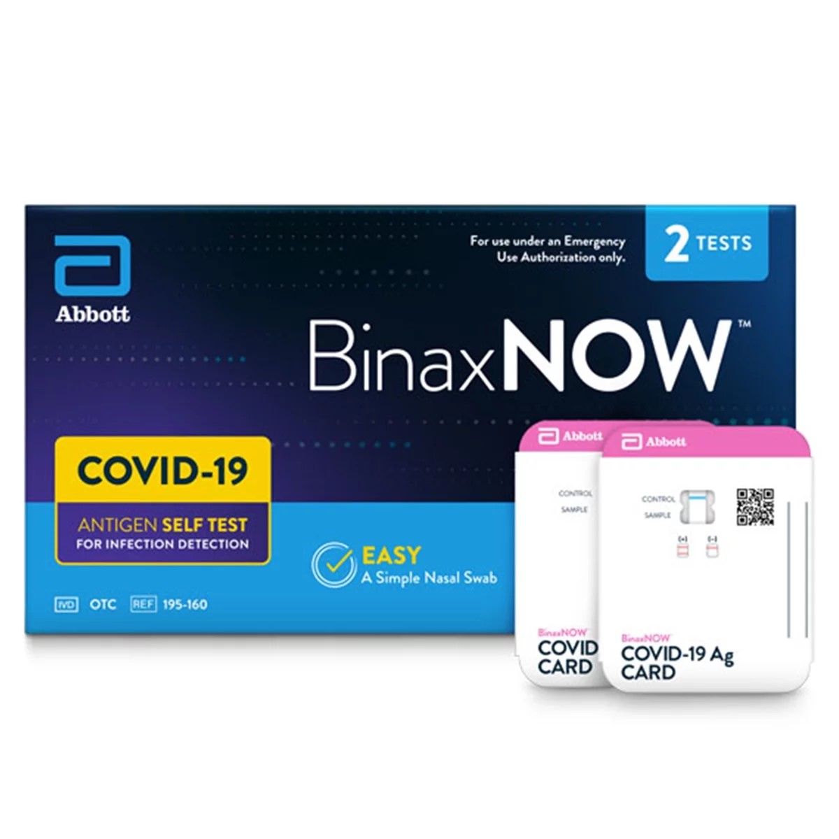 BinaxNOW COVID‐19 Antigen Self Test, 1 Pack, Double, 2-count, At Home COVID-19 Test, 2 Tests - image 2 of 11