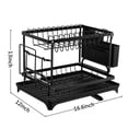thumbnail image 6 of Simperf 2 Tier Dish Racks for Kitchen Counter, Drying Rack with Dish Drainer Set Dishes Organizers, 6 of 8