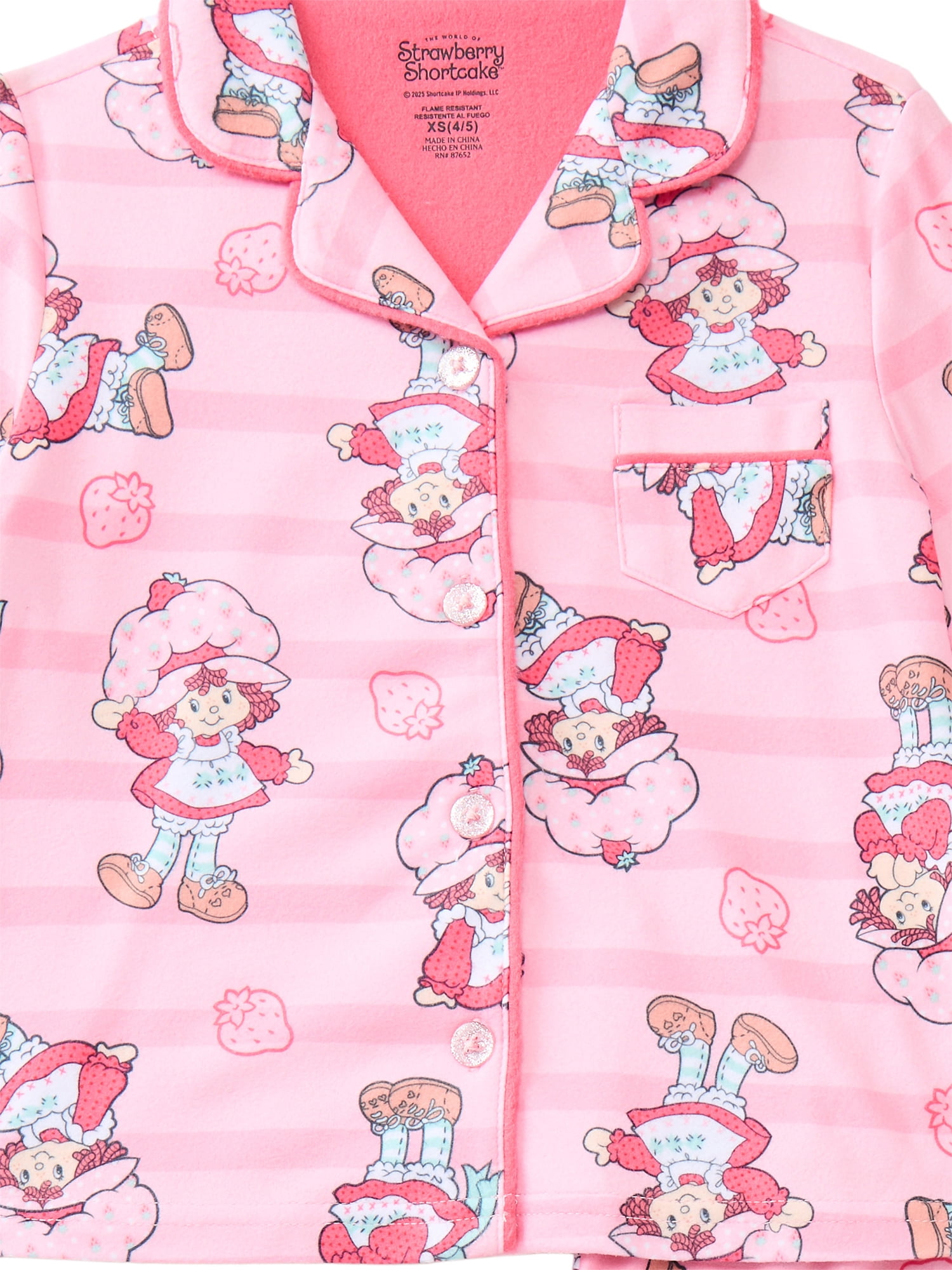 Strawberry Shortcake Girls Coat and Pants Pajama Set, 2-Piece, Sizes 4-12