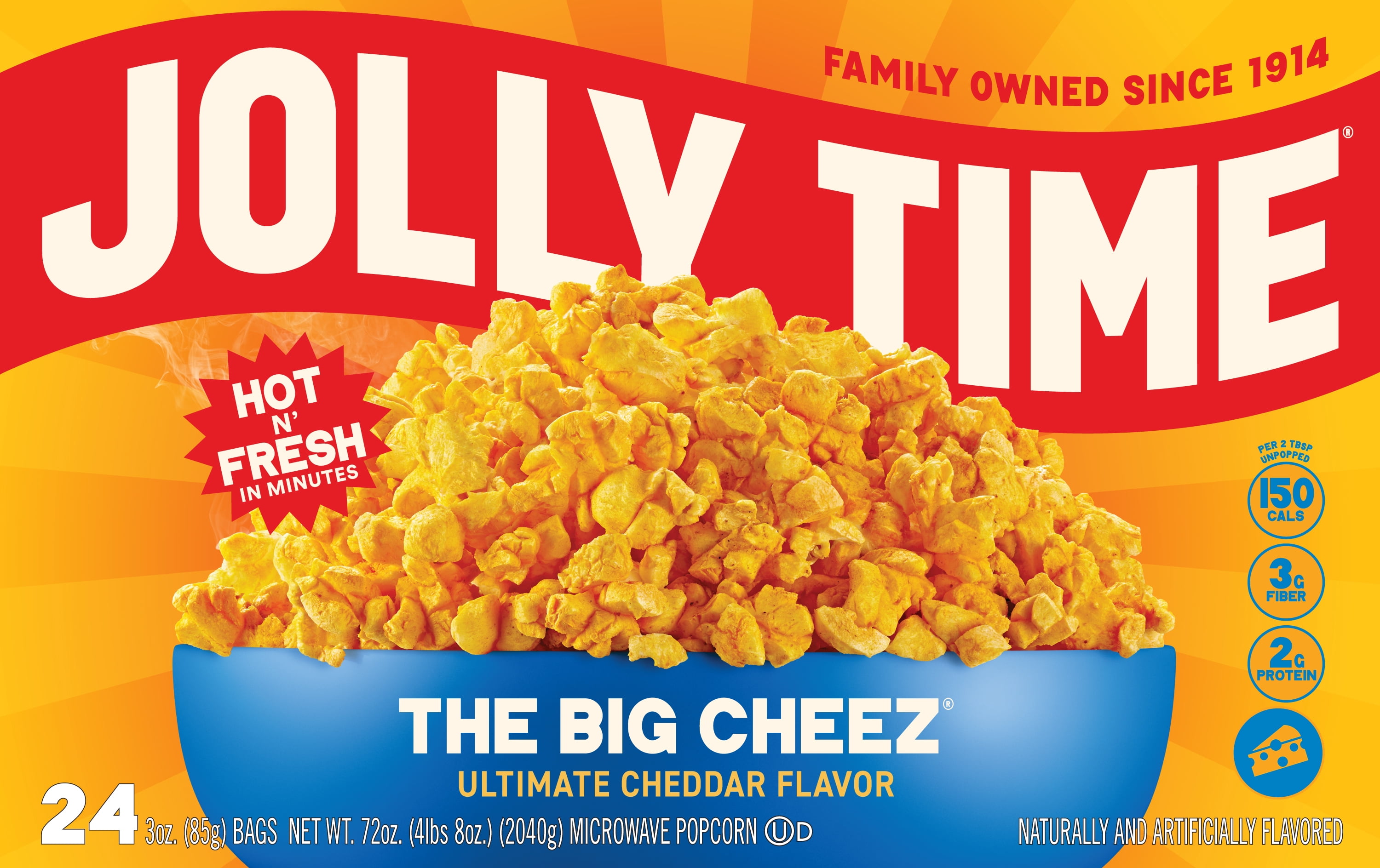 Jolly Time, Microwave Popcorn, 24 Bags, The Big Cheez Gourmet