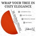 thumbnail image 6 of FabricLA Orange Faux Fur Tree Skirt Cut - 36-Inches with Rounded Edges (No Backing) for Christmas, 6 of 8
