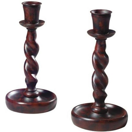 - Candlesticks Candlestick MOUNTAIN Traditional Barley Twist Pair Resin New OK-597